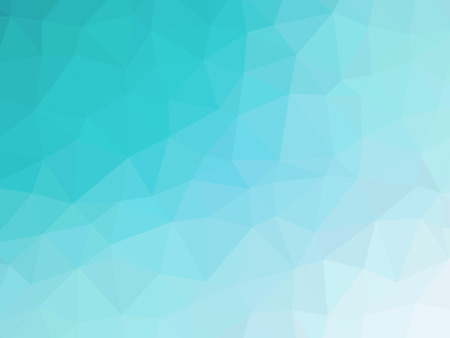 Abstract turquoise blue gradient low polygon shaped background.の写真素材