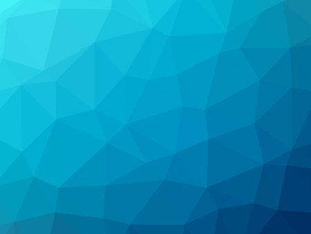 Abstract turquoise blue gradient low polygon shaped background.の写真素材