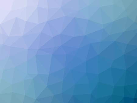 Abstract turquoise blue gradient low polygon shaped background.の写真素材