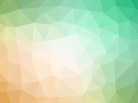Abstract green orange gradient polygon shaped background.の写真素材