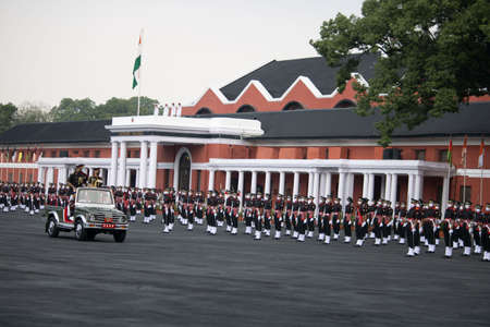 Dehradun, Uttarakhand/India- August 15 2020: IMA Passing Out Parade in Under COVID-19 Shadow, cadets...