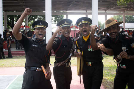 Dehradun, Uttarakhand/India- August 15 2020:IMA (Indian Military Academy) cadets after passing out...