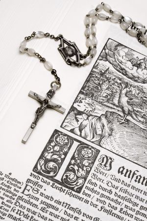 Rosary and Bible (Close View) Rosary and Bible (Close View)