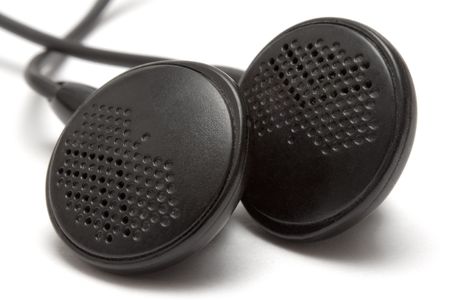 Earphones Macroの写真素材