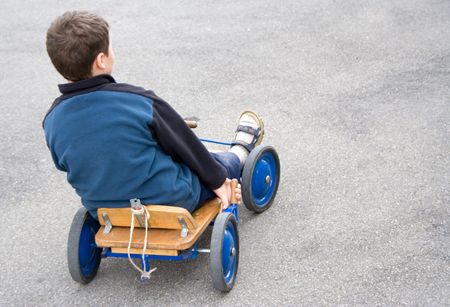 Boy in Cart