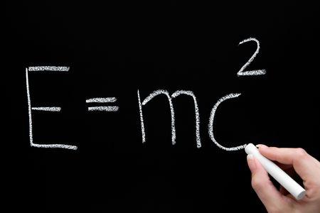 Teaching Einsteins theory of relativity.の写真素材