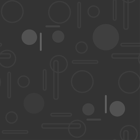 Connected circles and lines seamless monochrome patternのイラスト素材