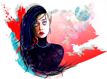 Glamor elfic girlの写真素材