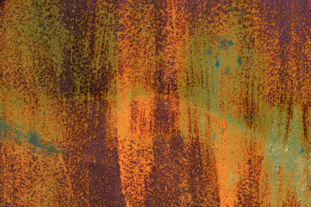 Texture of metal door in rust