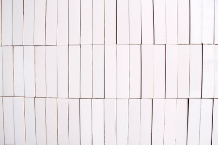 White modern brick wall backgroundの写真素材