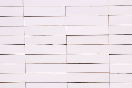 White modern brick wall backgroundの写真素材