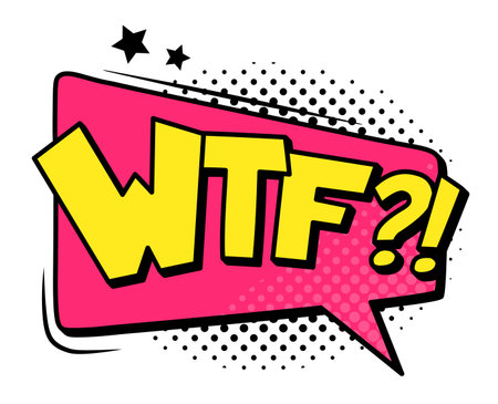 Wtf speech bubble cloud, scream and shoutのイラスト素材