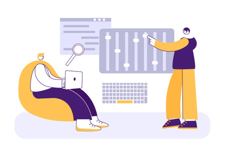 Software testing concept of development and programming,のイラスト素材