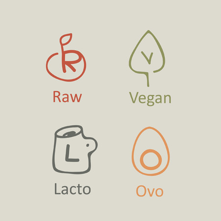 Icons for vegetarians.のイラスト素材