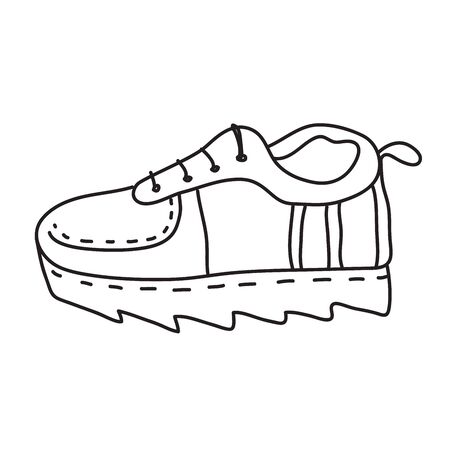 Vector stock illustration with single object, hand drawn, doodle style. Sample element isolated on white. Line contour, outline.のイラスト素材