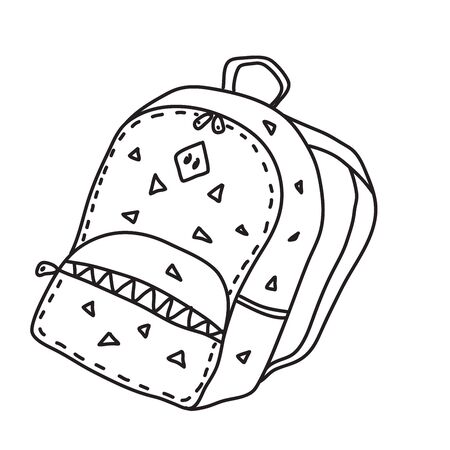 Vector stock illustration with single object, hand drawn, doodle style. Sample element isolated on white. Line contour, outline.のイラスト素材