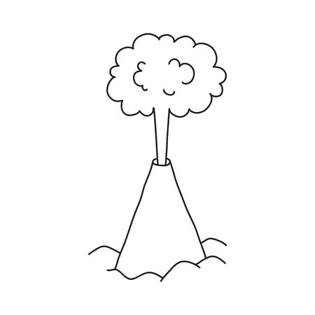 Vector stock illustration with single object, hand drawn, doodle style. Sample element isolated on white. Line contour, outline.のイラスト素材