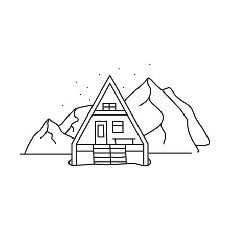 Vector stock illustration with single object, hand drawn, doodle style. Sample element isolated on white. Line contour, outline.のイラスト素材