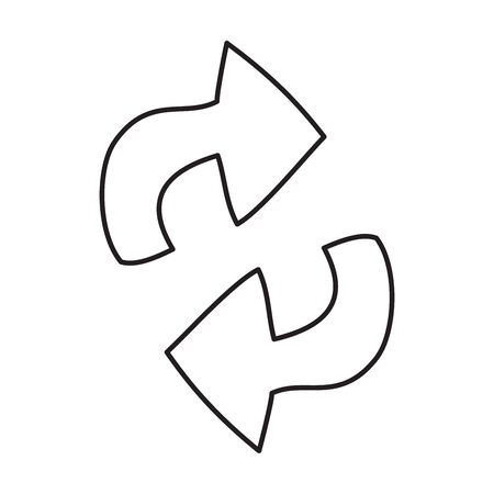Vector stock illustration with single object, eco theme, hand drawn, doodle style. Sample element isolated on white. Line contour, outline.のイラスト素材