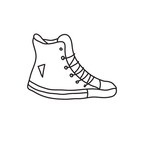 Vector stock illustration with single object, hand drawn, doodle style. Sample element isolated on white. Line contour, outline.のイラスト素材