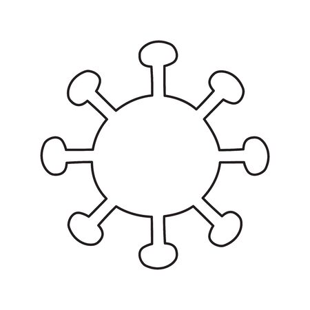 Vector stock illustration with single object, hand drawn, doodle style. Sample element isolated on white. Line contour, outline.のイラスト素材