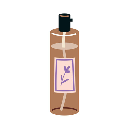 Room aroma spray bottle, cartoon style. Trendy modern vector illustration isolated on white background, hand drawn, flat design.のイラスト素材