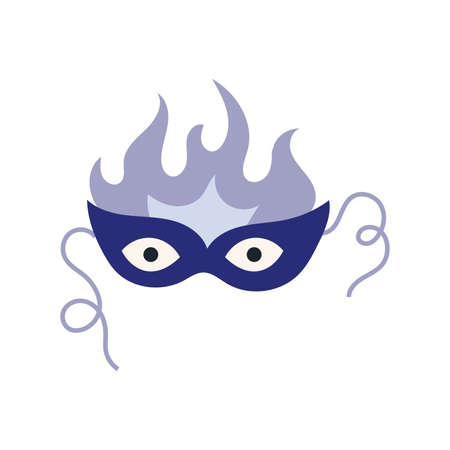 Carnival mask, cartoon style. Trendy modern vector illustration isolated on white background, hand drawn, flat design.のイラスト素材