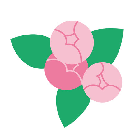 Peony buds, cartoon style. Trendy modern vector illustration isolated on white background, hand drawn, flat designのイラスト素材