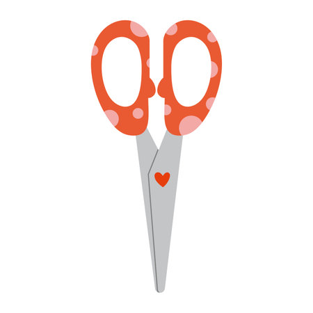 Scissor, cartoon style. cute stationery. Trendy modern vector illustration isolated on white background, hand drawn, flat design.のイラスト素材