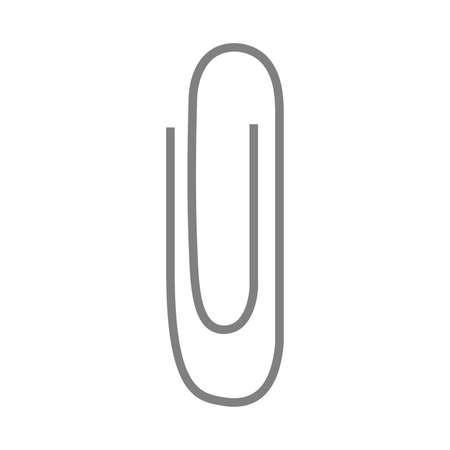 Stationery office paperclip, cartoon style. Trendy modern vector illustration isolated on white background, hand drawn, flat design.のイラスト素材