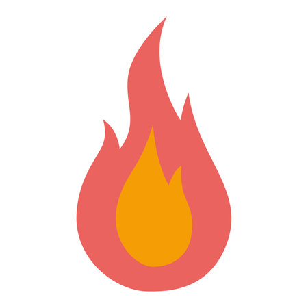 Wisp symbol, fire and flame, cartoon style. Trendy modern vector illustration isolated on white background, hand drawn, flat design.のイラスト素材