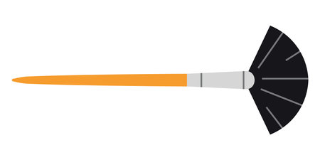 Fan Brush, cartoon style. Trendy modern vector illustration isolated on white background, hand drawn, flat design.のイラスト素材