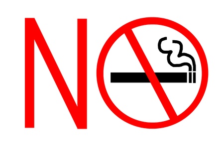 Symbol of No Smoking Zone の写真素材
