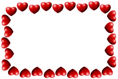 heart frame white backgroundの写真素材