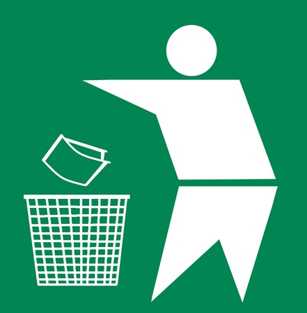 Bin and recycle symbol, Keep Clean の写真素材