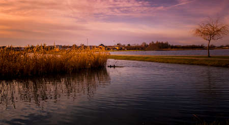 The colors of the setting sun