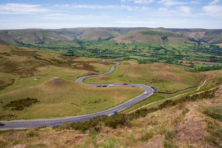 Mam Tor Peak District in England. Beautiful mountain views.