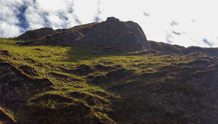 Mam Tor Peak District in England. Beautiful mountain views.