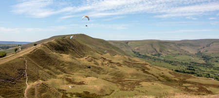 Mam Tor Peak District in England. Beautiful mountain views.