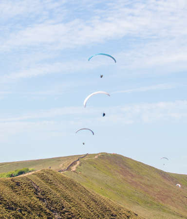 Mam Tor Peak District in England. Beautiful mountain views.