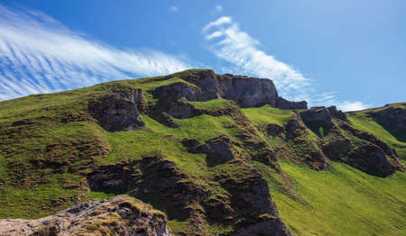 Mam Tor Peak District in England. Beautiful mountain views.の写真素材