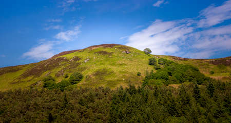 Mam Tor Peak District in England. Beautiful mountain views.の写真素材