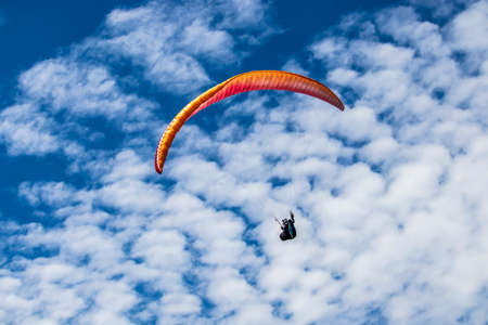 Mam-Tor - Colorful parachute in the Peack Districtの写真素材
