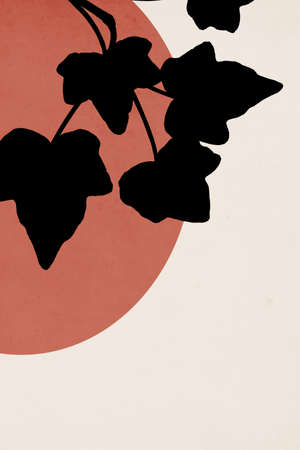Printable trendy botanical card. Use for cover, wallpaper, wall art.
