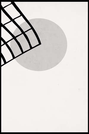 Printable minimalist illustration. Modern wall decoration for the room. Modern house. Cover design, wallpaper. Geometric patternの写真素材