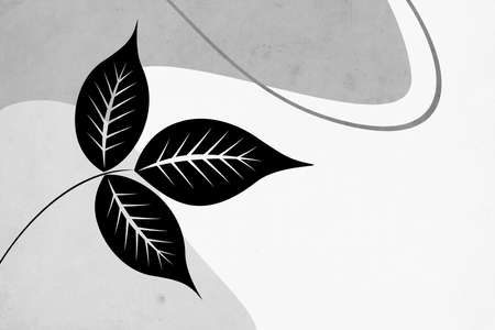 Printable trendy botanical card. Use for cover, wallpaper, wall art.の写真素材