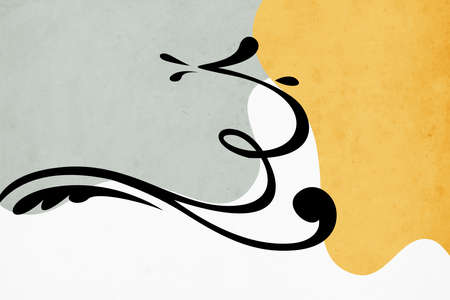 Printable trendy botanical card. Use for cover, wallpaper, wall art.の写真素材