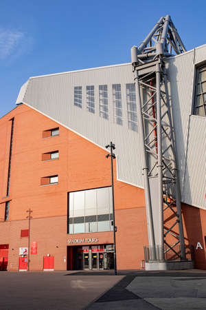 Liverpool, England - March 23, 2022. View of the Anfield stadium in Liverpool, Englandのeditorial素材