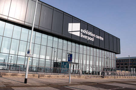 Liverpool, UK. March 21, 2022. Architecture of the city. Beautiful landscape on the River Mersey