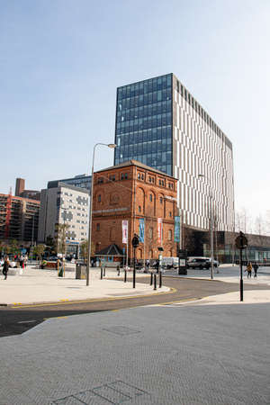 Liverpool, UK. March 21, 2022. Architecture of the city. Beautiful landscape on the River Mersey